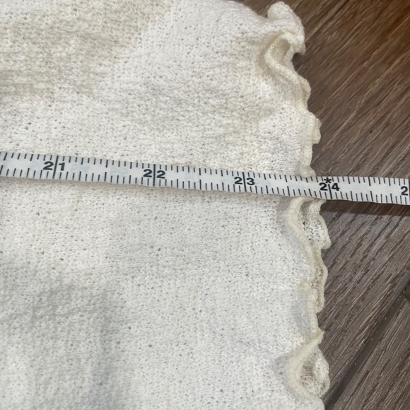 Madewell Texture & Thread Smocked Bell-Sleeve Top, CREAM, size Small NWT - Picture 12 of 13